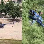 Helicóptero cai na Paraíba com quatro pessoas a bordo; vídeo