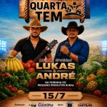 Amanhã na Feirinha do Produtor de Castilho tem Lukas e André