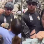 Policiais são flagrados roubando dinheiro de escombros na Venezuela. Veja vídeo
